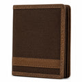Kartenetui 11 x 8 x 1 cm Braun Kunstleder und Textil kompakt