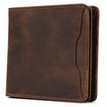 Geldbörse 12 x 9.5 x 2 cm aus Leder Braun im Querformat
