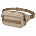 Hüfttasche 22 x 15 x 6 cm aus Polyester Khaki mit Reißverschluss und verstellbarem Gurt