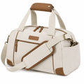 Reisetasche 50 cm Textil Beige Braun mit Schultergurt