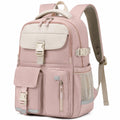 Schulrucksack 30 x 18 x 42 cm aus Polyester Rosa mit Mehrfachfächern